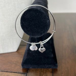 Alex and Ani silver heart lock bracelet